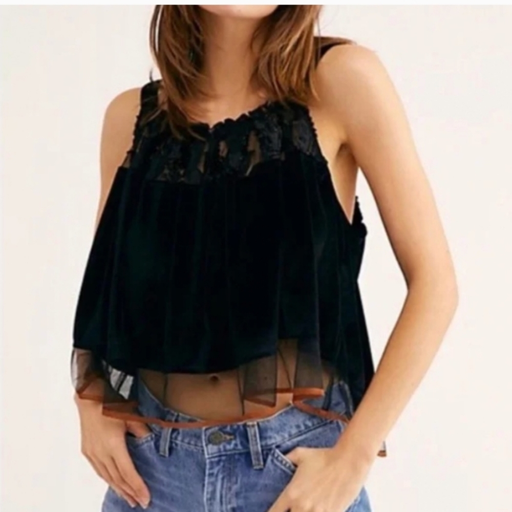 Free people velvet Antoinette swing tank